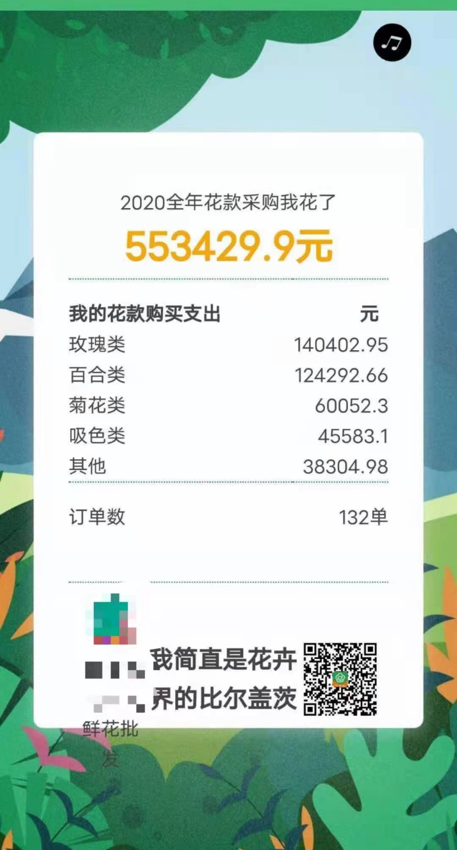 主花,配花的比率是多少 2021年买花更有想法 快把年的账单分享出去吧